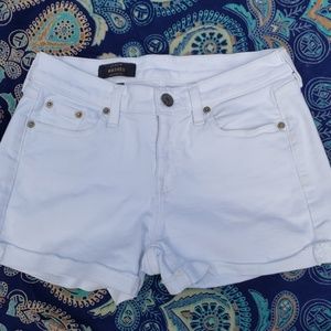 Jcrew white denim shorts